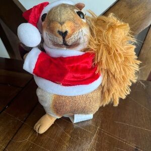 Gemmy Chipmunk 9" Animated Plush Sings/Dances "I Saw Mommy Kissing Santa Clause"